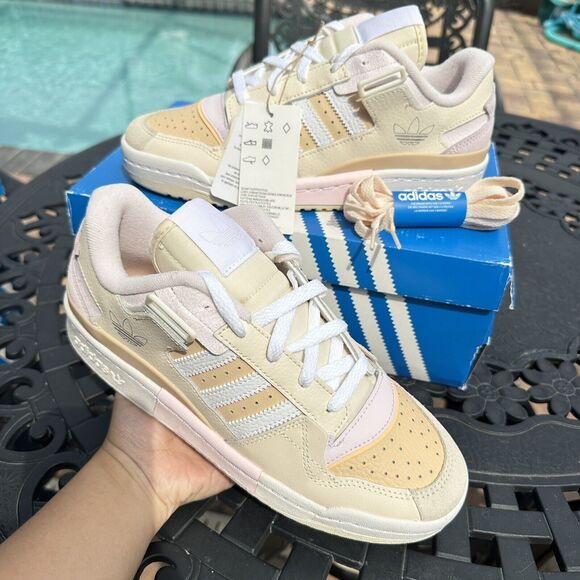 Adidas Forum Exhibit Low Ecru Tint Halo Amber Men\'s Athletic Shoes GW6346 Size 6 main image 4